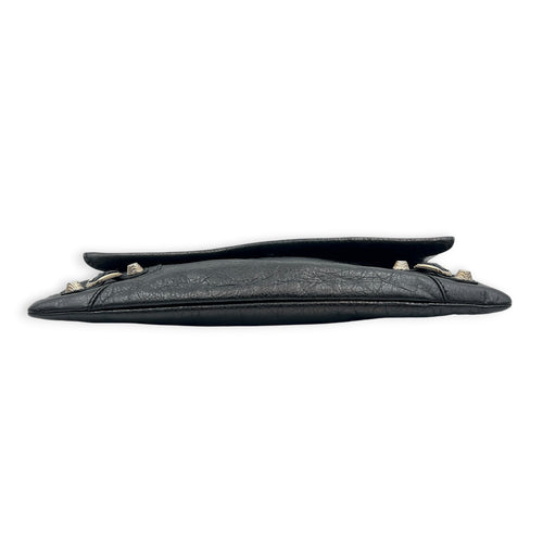 Classic Clutch Black in Lambskin, Silver hardware