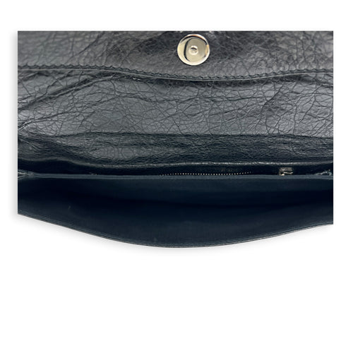 Classic Clutch Black in Lambskin, Silver hardware