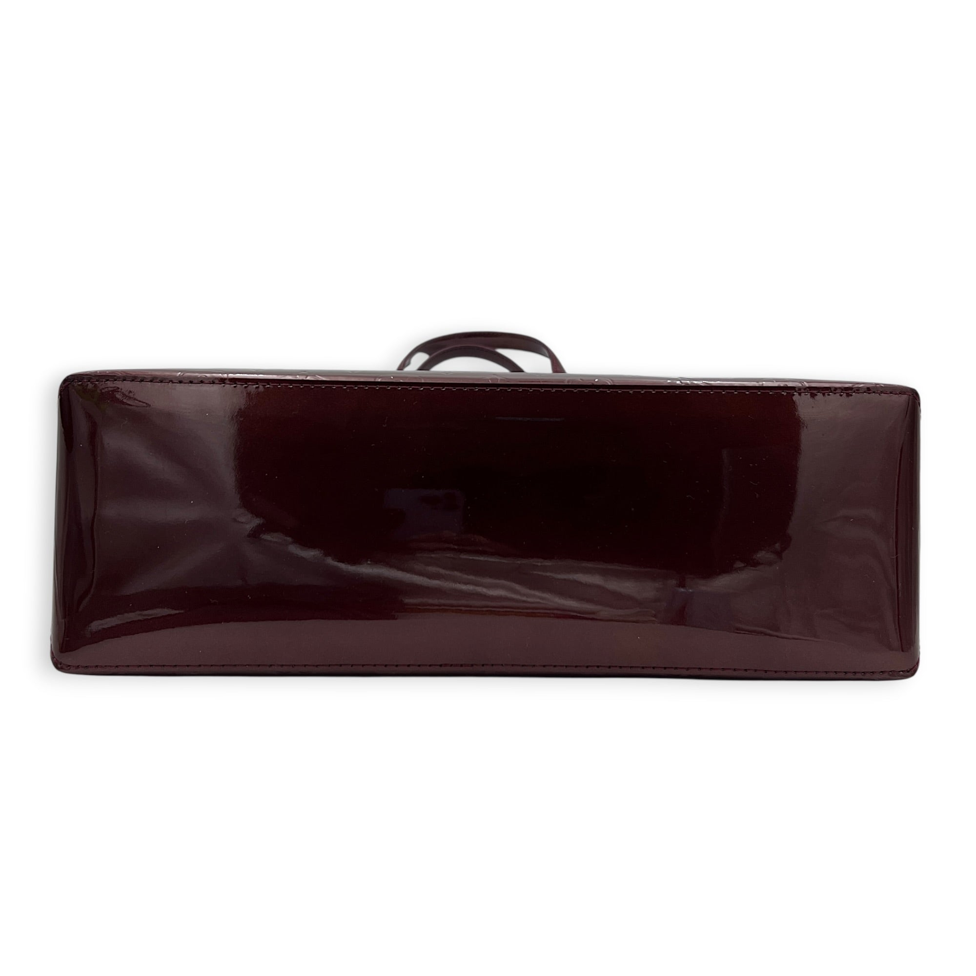 Wilshire Tote Bag Amarante in Monogram Vernis Leather, Gold hardware