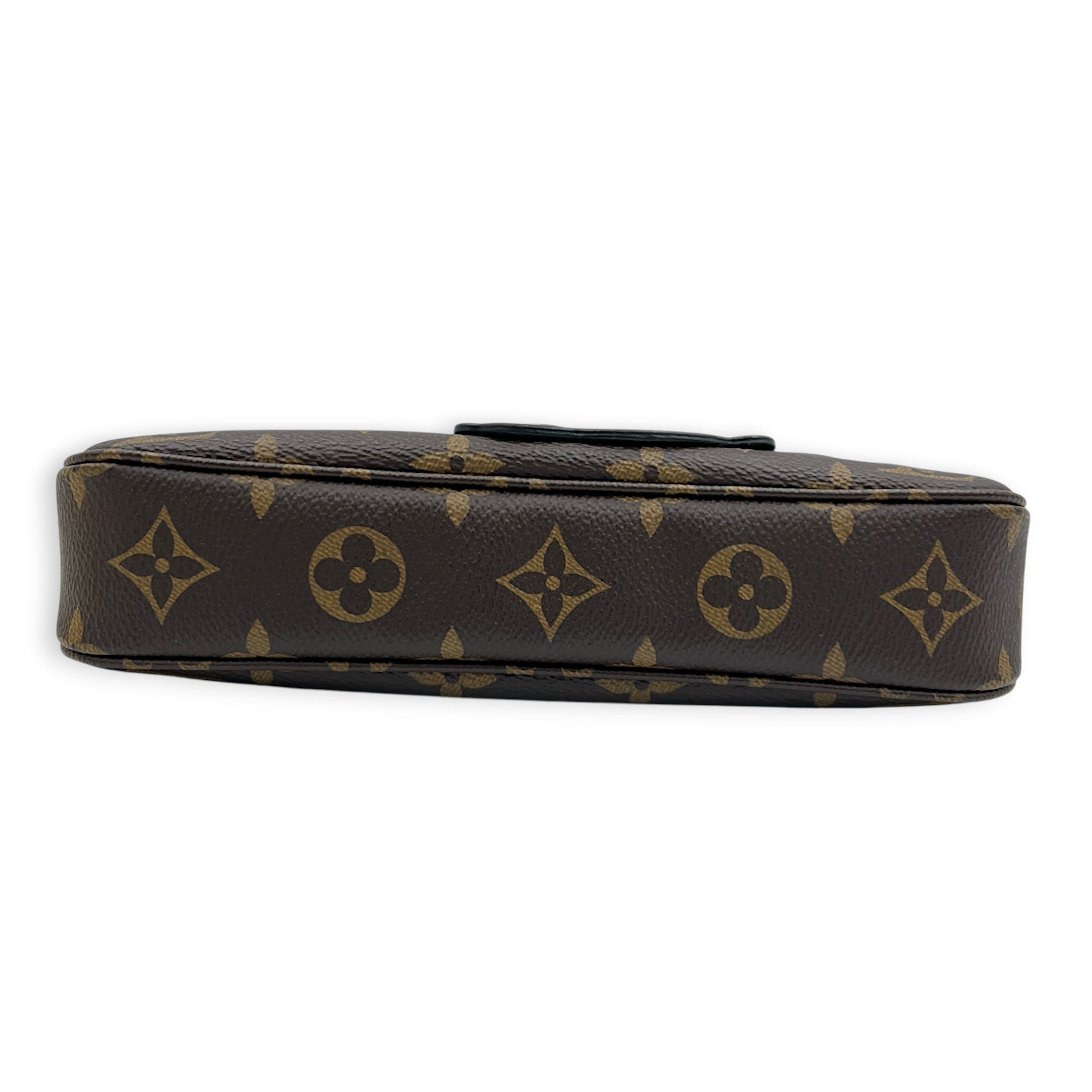 X Murakami Pochette Accessories Brown Clutch in Monogram Coated Canvas, Gold hardware