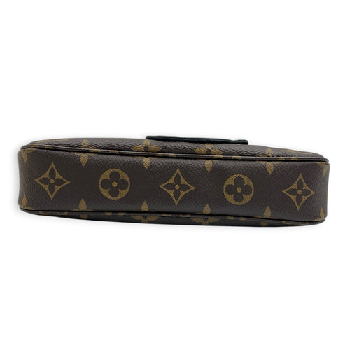 X Murakami Pochette Accessories Brown Clutch in Monogram Coated Canvas, Gold hardware