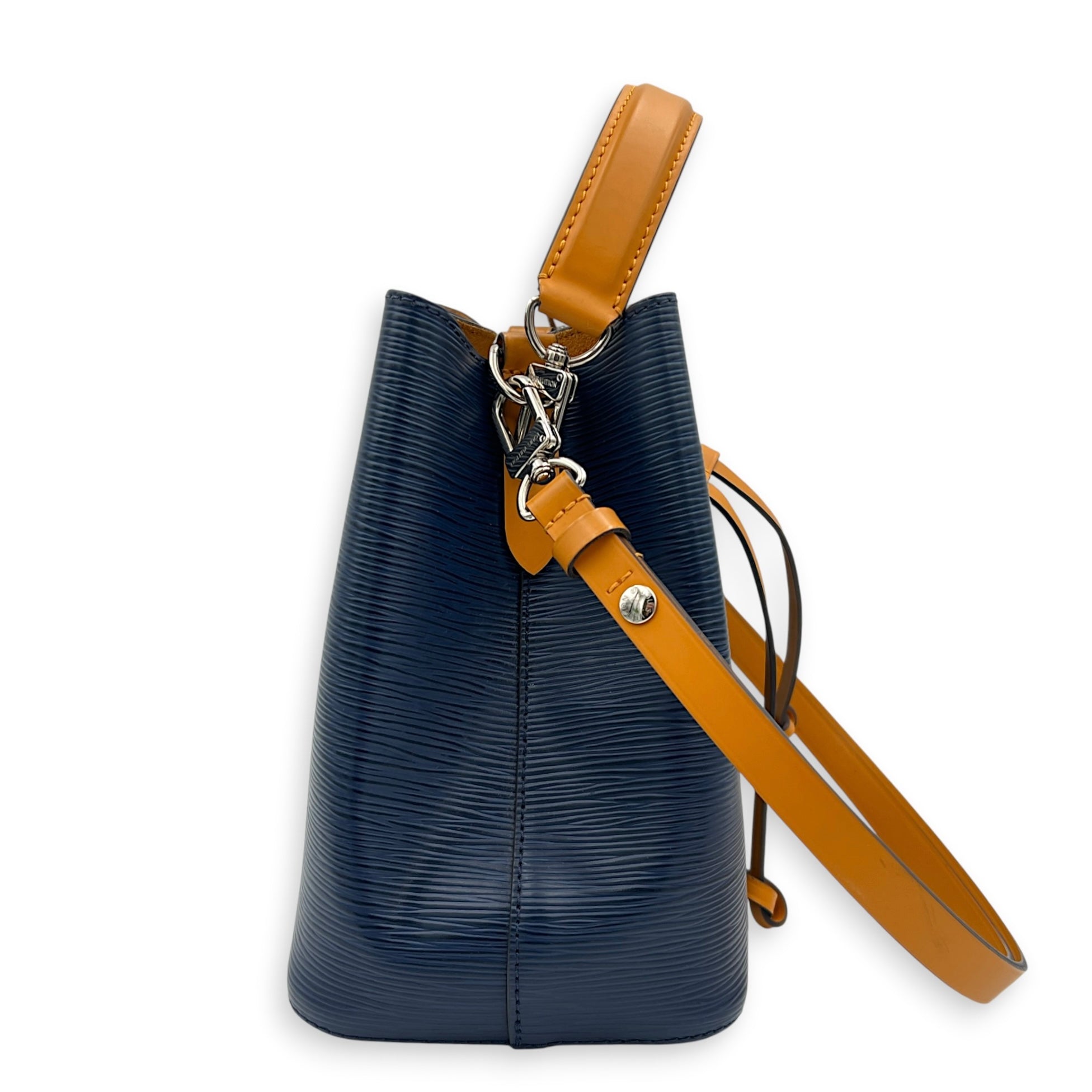 NeoNoe Bucket Bag BB Indigo / Saffron in Epi Leather, Gold hardware