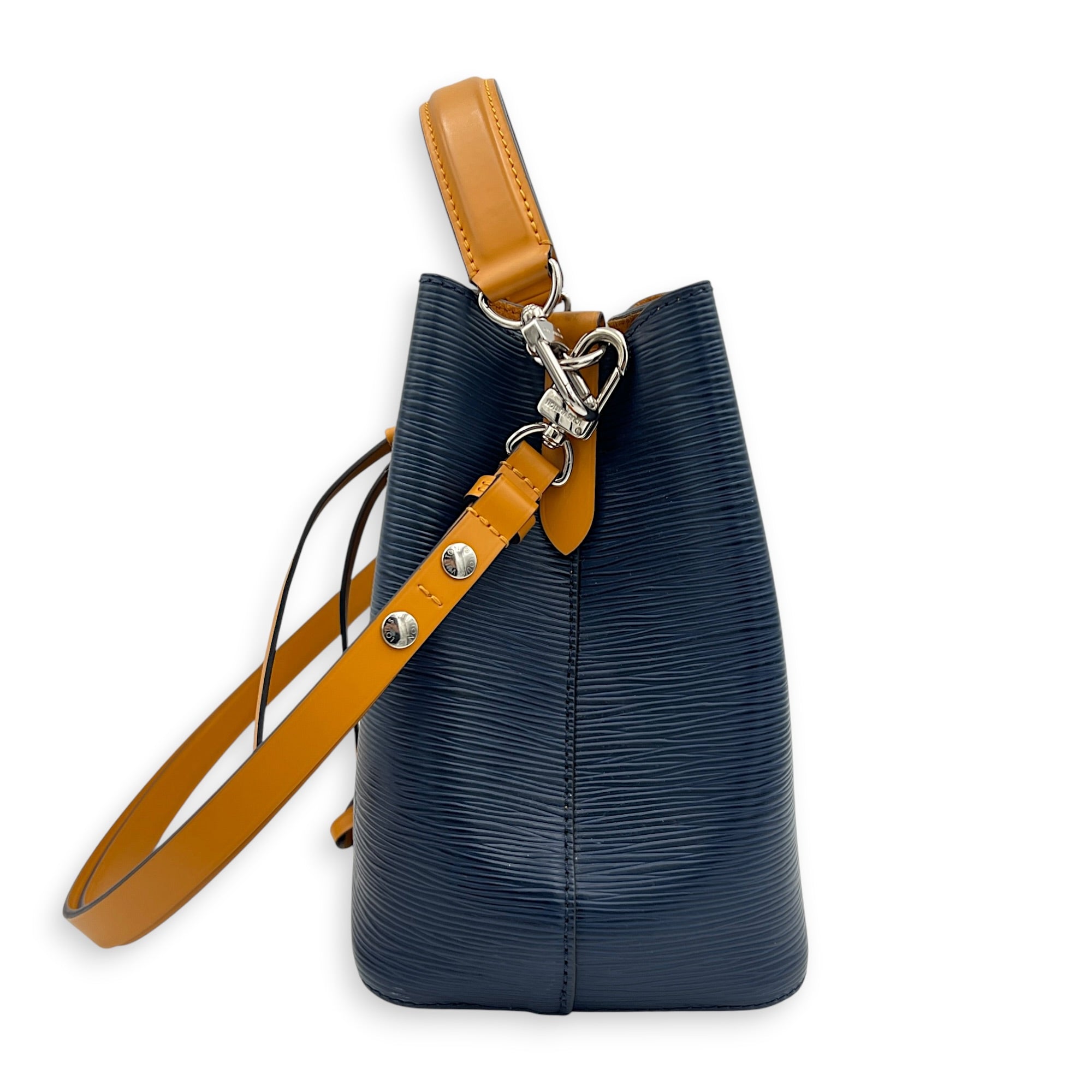 NeoNoe Bucket Bag BB Indigo / Saffron in Epi Leather, Gold hardware