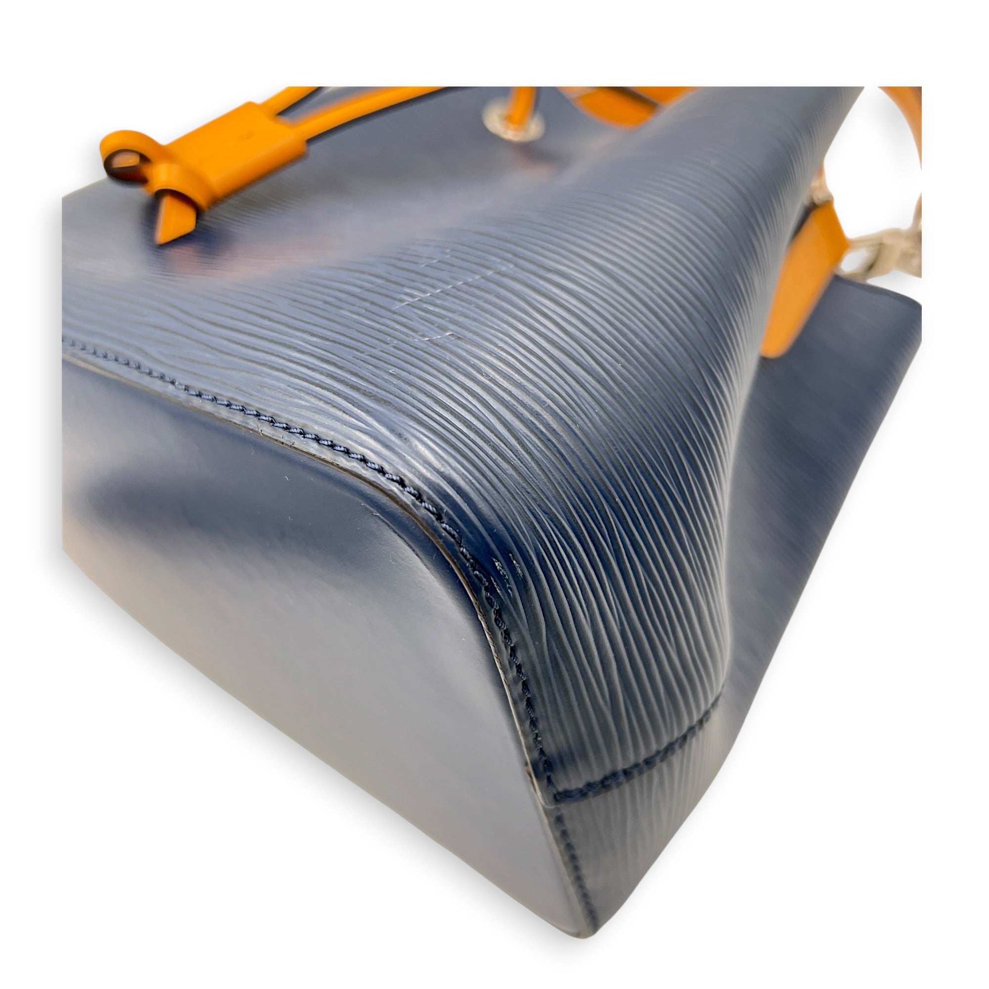 NeoNoe Bucket Bag BB Indigo / Saffron in Epi Leather, Gold hardware