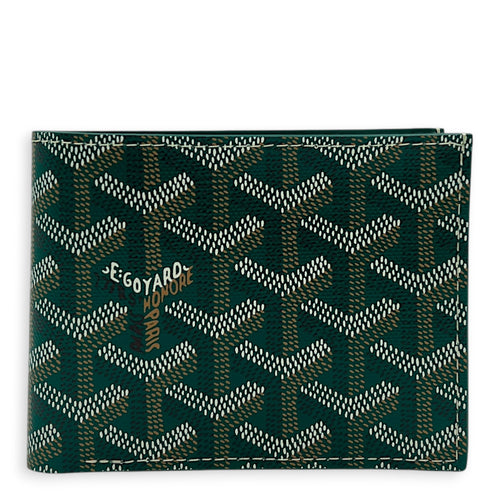 Victorie Green Wallet in Coated Canvas