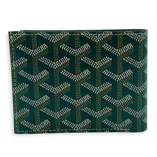 Victorie Green Wallet in Coated Canvas