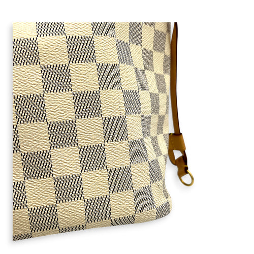 Neverfull Tote Bag PM Damier Azur in Coated Canvas, Gold hardware