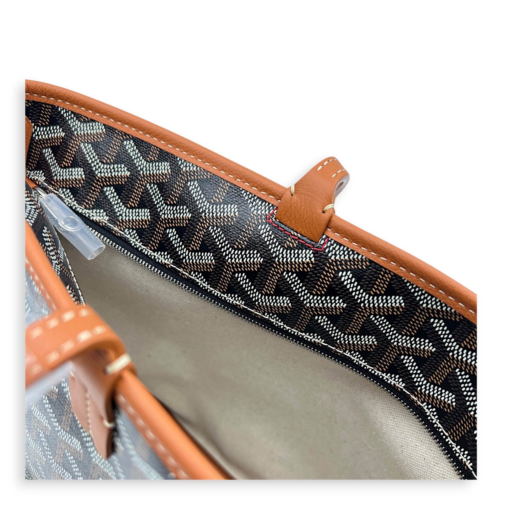 Artois Tote Bag PM Brown in Coated Canvas, Silver hardware