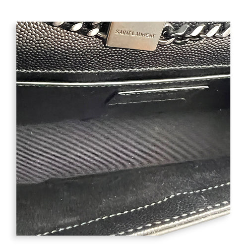 Kate Black Wallet On Chain in Calfskin, Monochrome hardware