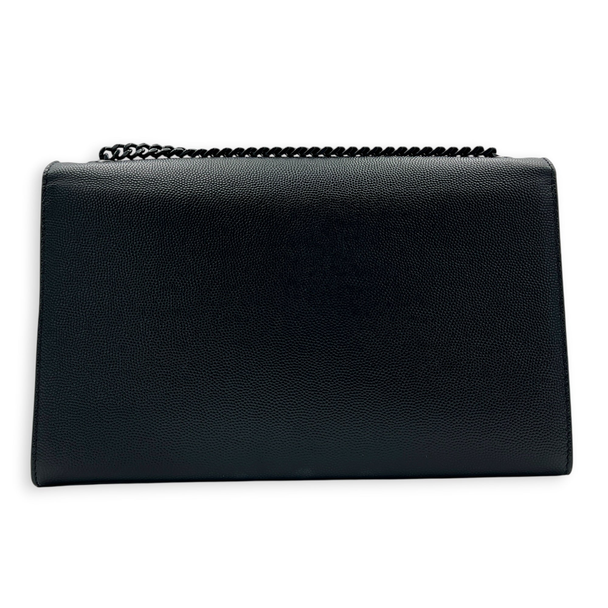 Kate Black Wallet On Chain in Calfskin, Monochrome hardware