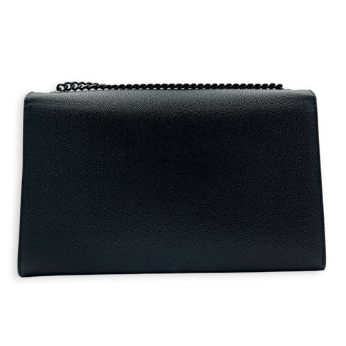 Kate Black Wallet On Chain in Calfskin, Monochrome hardware