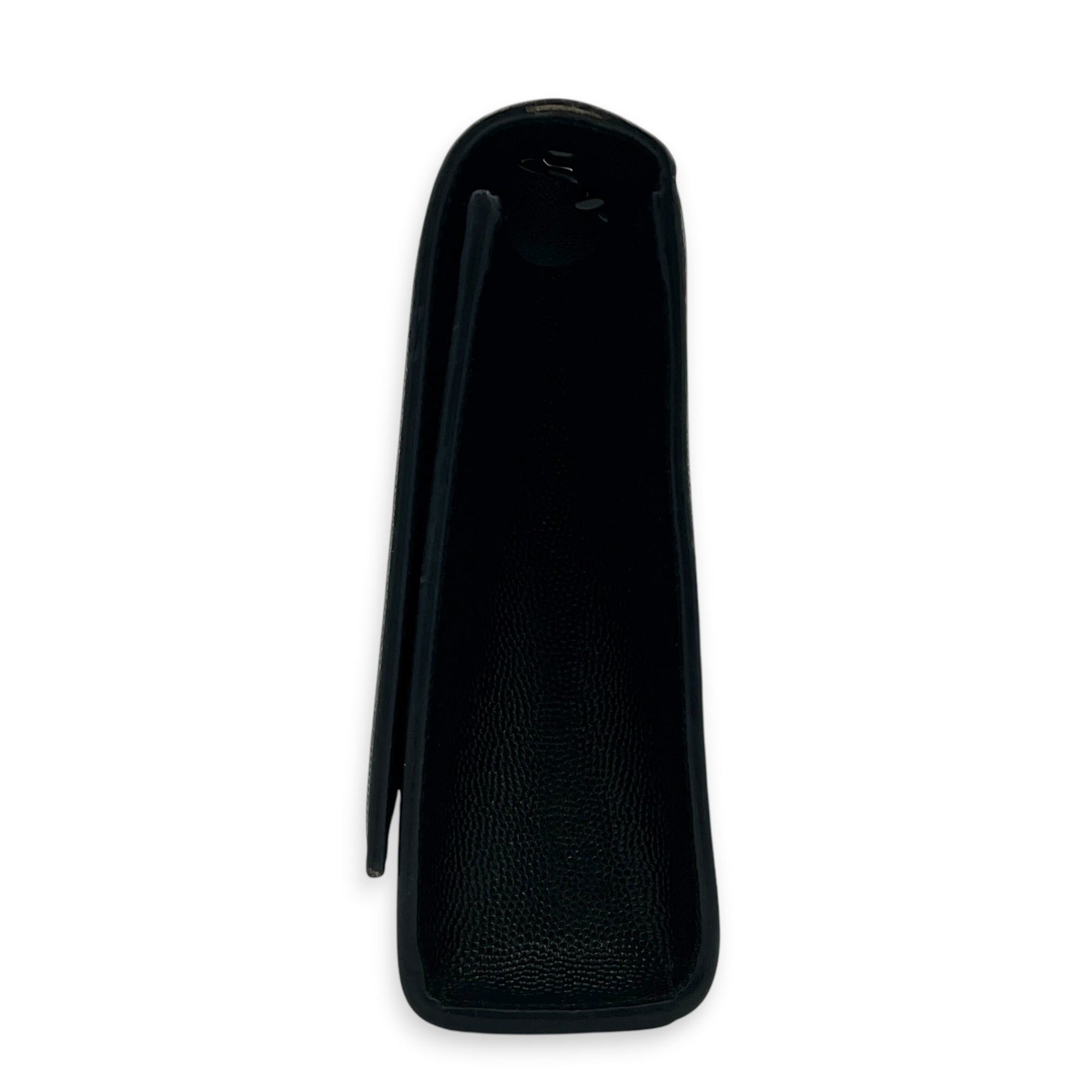 Kate Black Wallet On Chain in Calfskin, Monochrome hardware