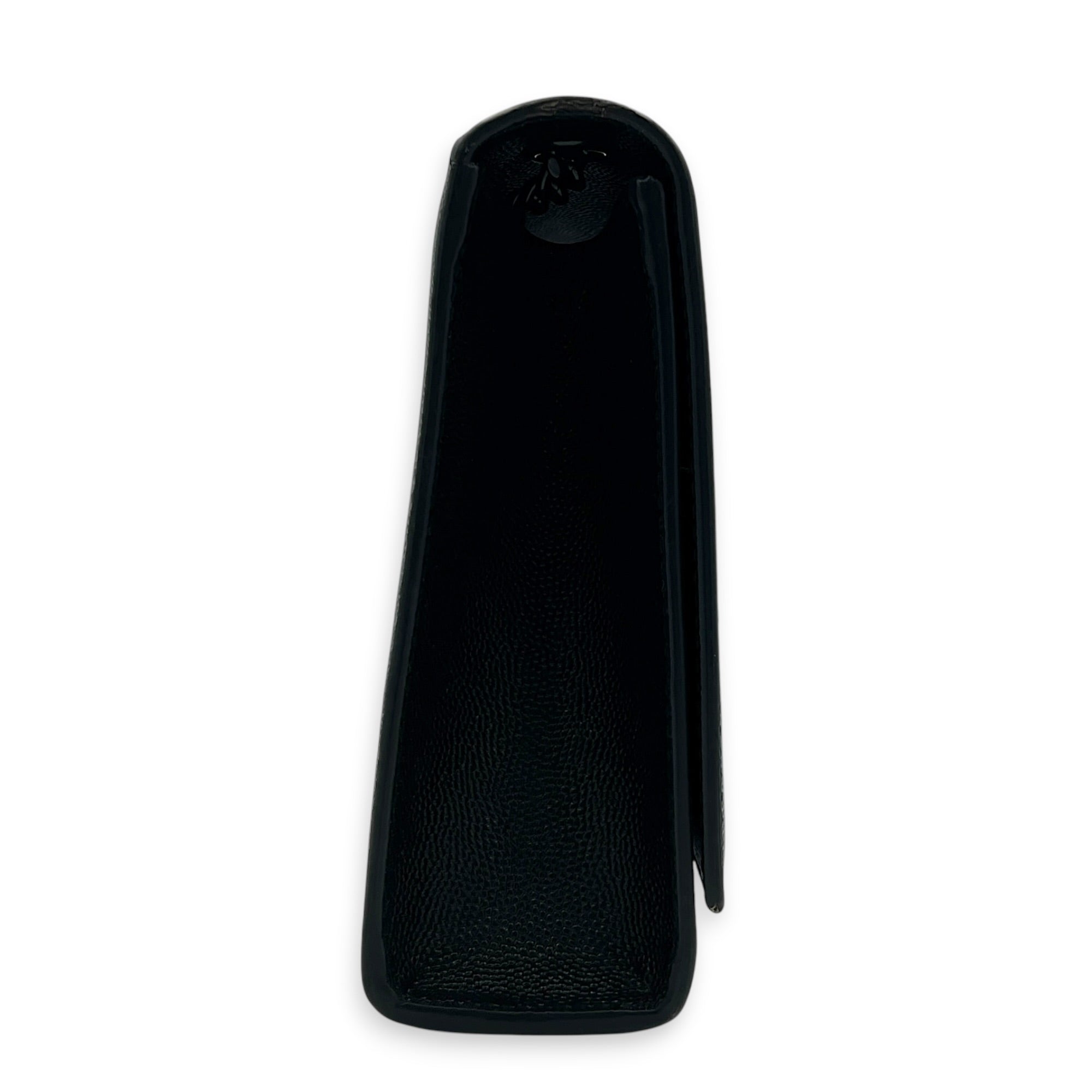 Kate Black Wallet On Chain in Calfskin, Monochrome hardware