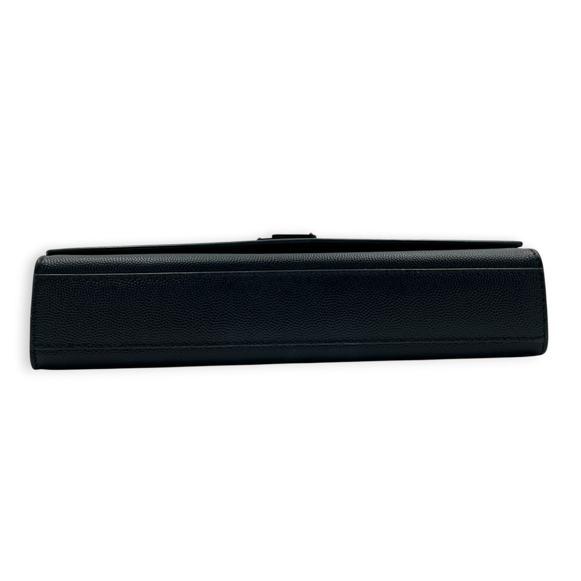 Kate Black Wallet On Chain in Calfskin, Monochrome hardware