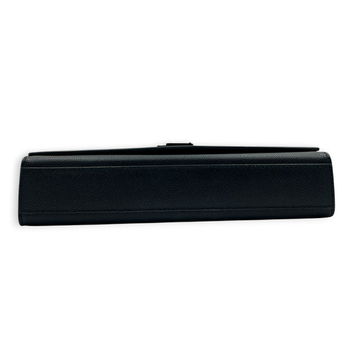 Kate Black Wallet On Chain in Calfskin, Monochrome hardware