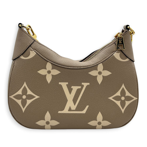 Bagatelle Shoulder Bag Tourterelle in Monogram Empreinte Leather, Gold hardware