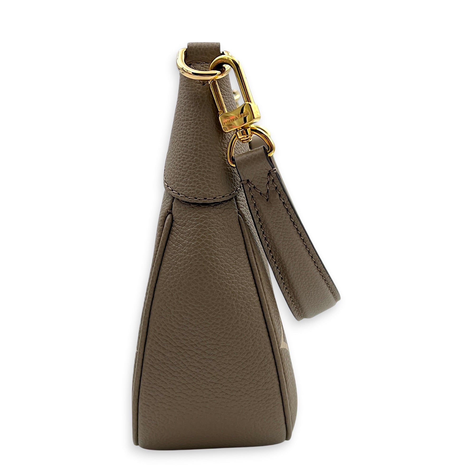 Bagatelle Shoulder Bag Tourterelle in Monogram Empreinte Leather, Gold hardware