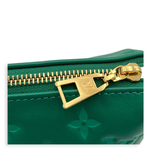 Coussin Shoulder Bag BB Green in Lambskin, Gold hardware