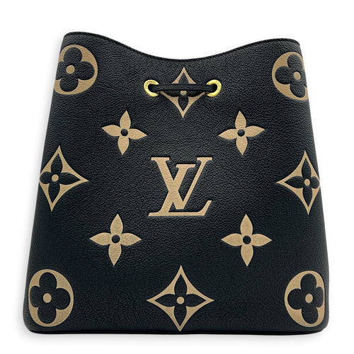 NeoNoe Shoulder Bag MM Black in Monogram Empreinte Leather, Gold hardware
