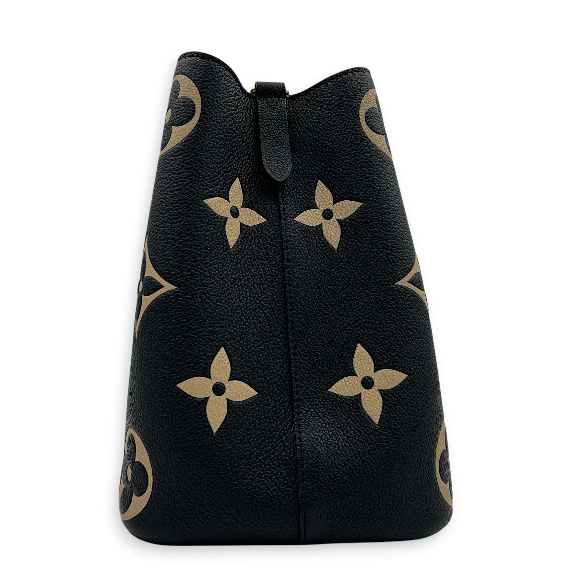NeoNoe Shoulder Bag MM Black in Monogram Empreinte Leather, Gold hardware