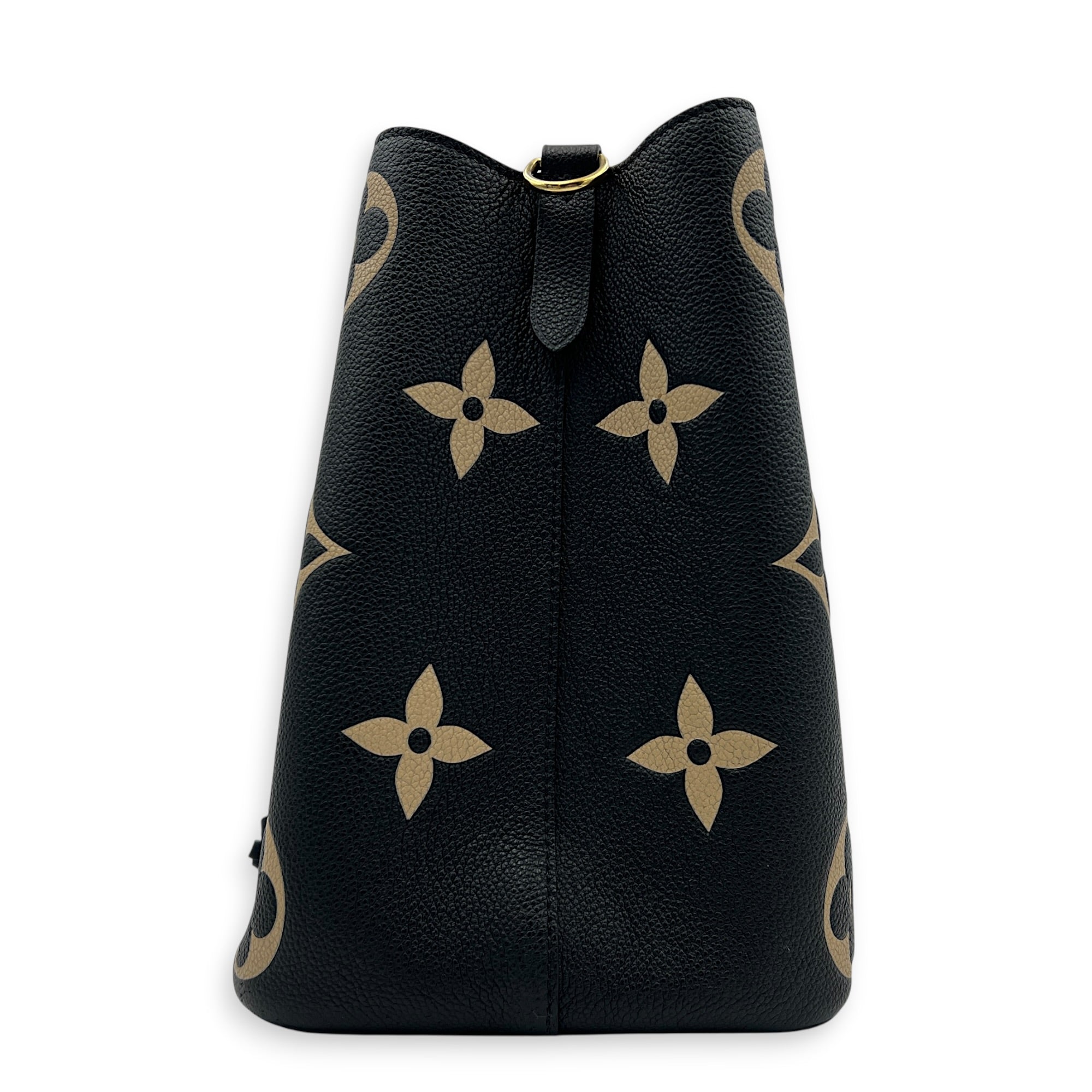 NeoNoe Shoulder Bag MM Black in Monogram Empreinte Leather, Gold hardware
