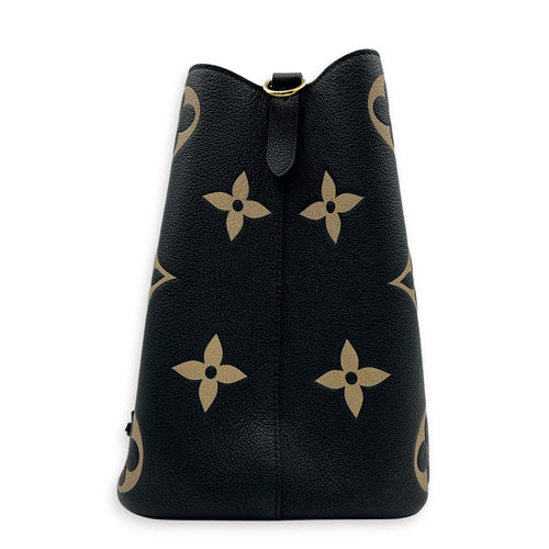 NeoNoe Shoulder Bag MM Black in Monogram Empreinte Leather, Gold hardware