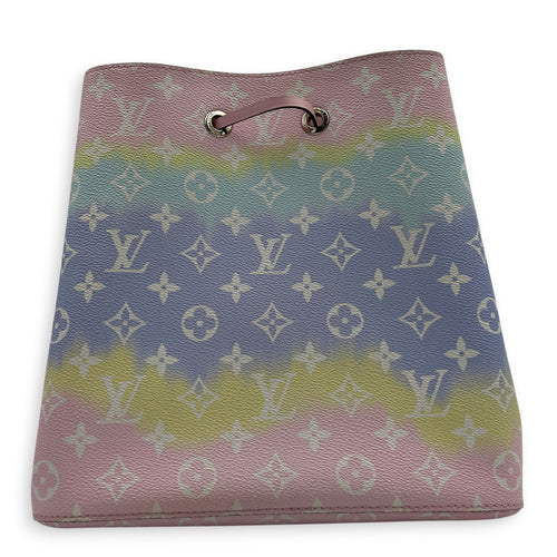 NeoNoe MM Escale Shoulder Bag in Coated Canvas, Gold hardware