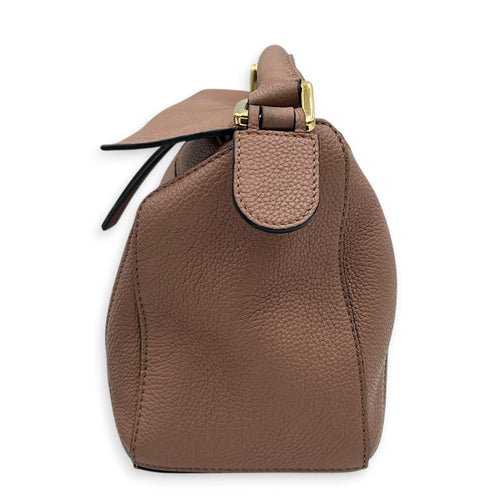 Puzzle Shoulder Bag Small Pink in Calfskin, Gold hardware