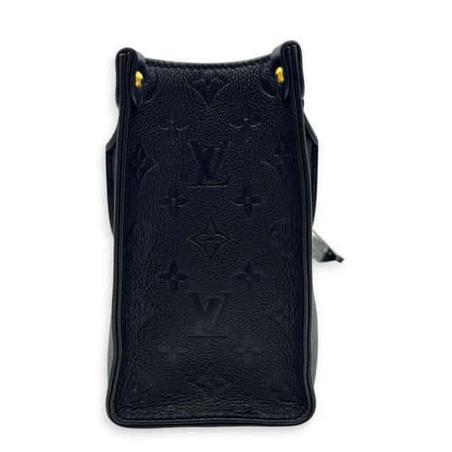 OnTheGo Top Handle Bag PM Black in Empreinte Leather