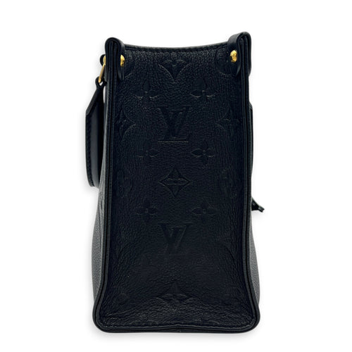 OnTheGo Top Handle Bag PM Black in Empreinte Leather