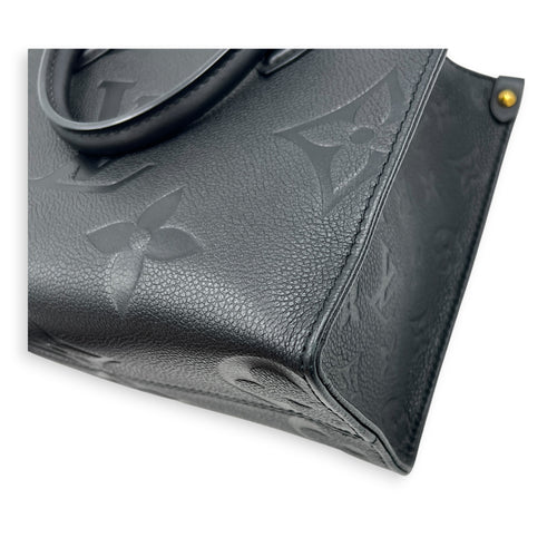 OnTheGo Top Handle Bag PM Black in Empreinte Leather