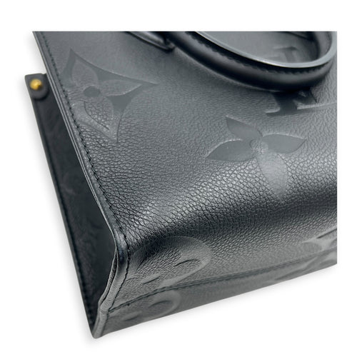OnTheGo Top Handle Bag PM Black in Empreinte Leather