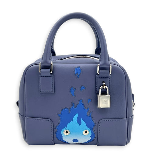x Howl's Moving Castle Amazone 16 Blue Top Handle Bag in Calfskin, Silver hardware