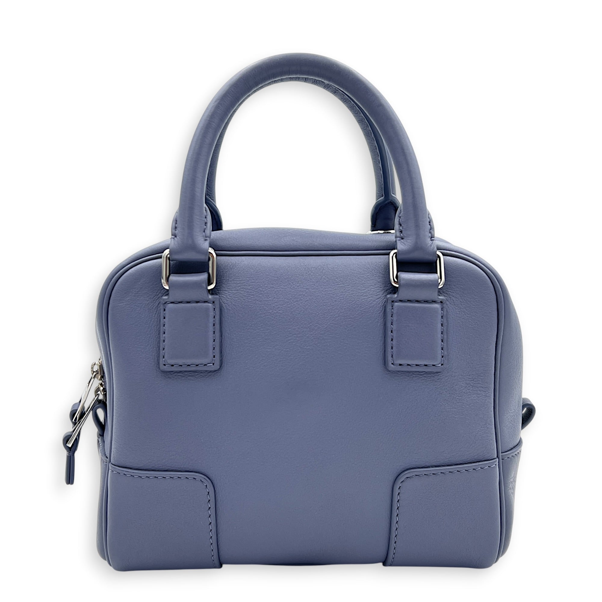 x Howl's Moving Castle Amazone 16 Blue Top Handle Bag in Calfskin, Silver hardware