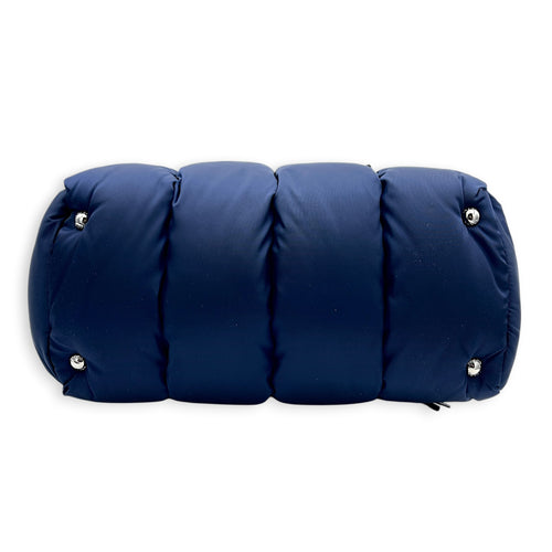 Re-Nylon Top Handle Bag Bluette in Re-Nylon, Silver hardware