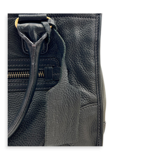 Prada tote Top Handle Bag Nero in Calfskin, Gold hardware