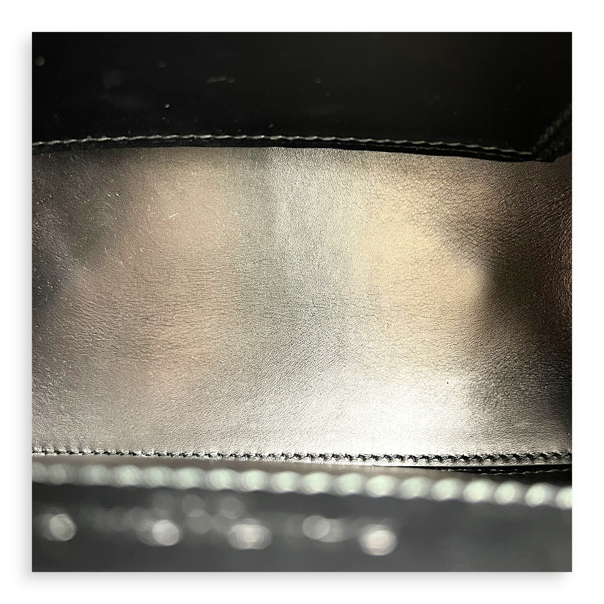 Papier Woven Black Top Handle Bag in Calfskin, Gold hardware
