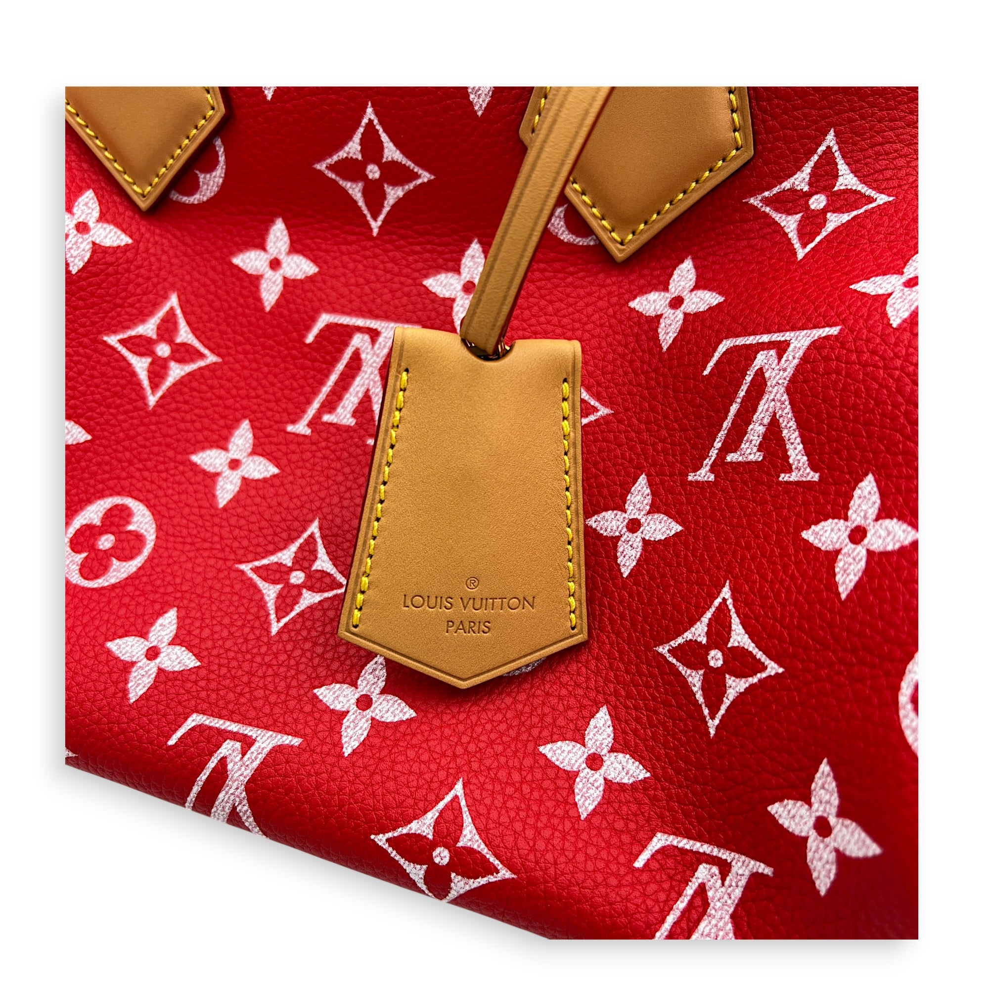 Speedy P9 Top Handle Bag 30 Rouge, Gold hardware