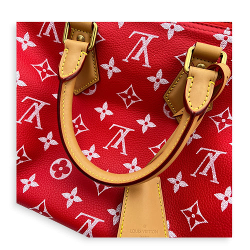 Speedy P9 Top Handle Bag 30 Rouge, Gold hardware