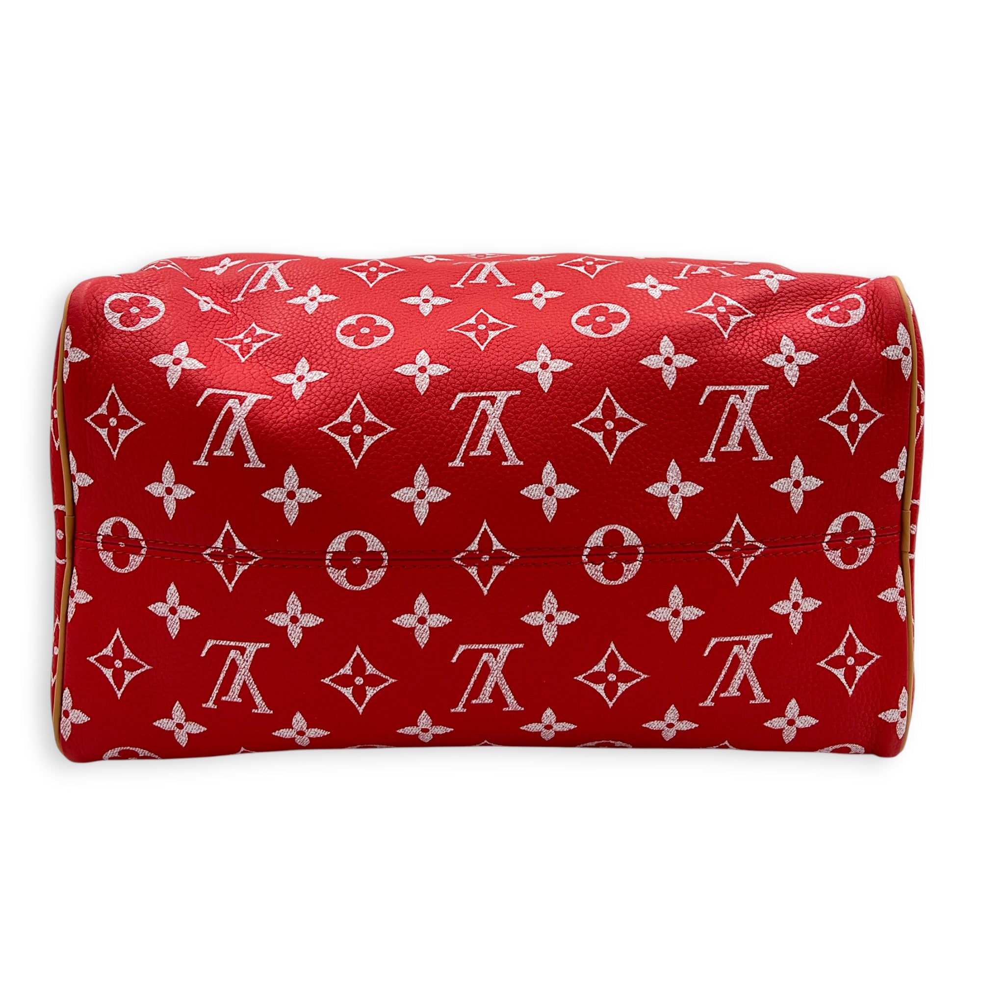 Speedy P9 Top Handle Bag 30 Rouge, Gold hardware