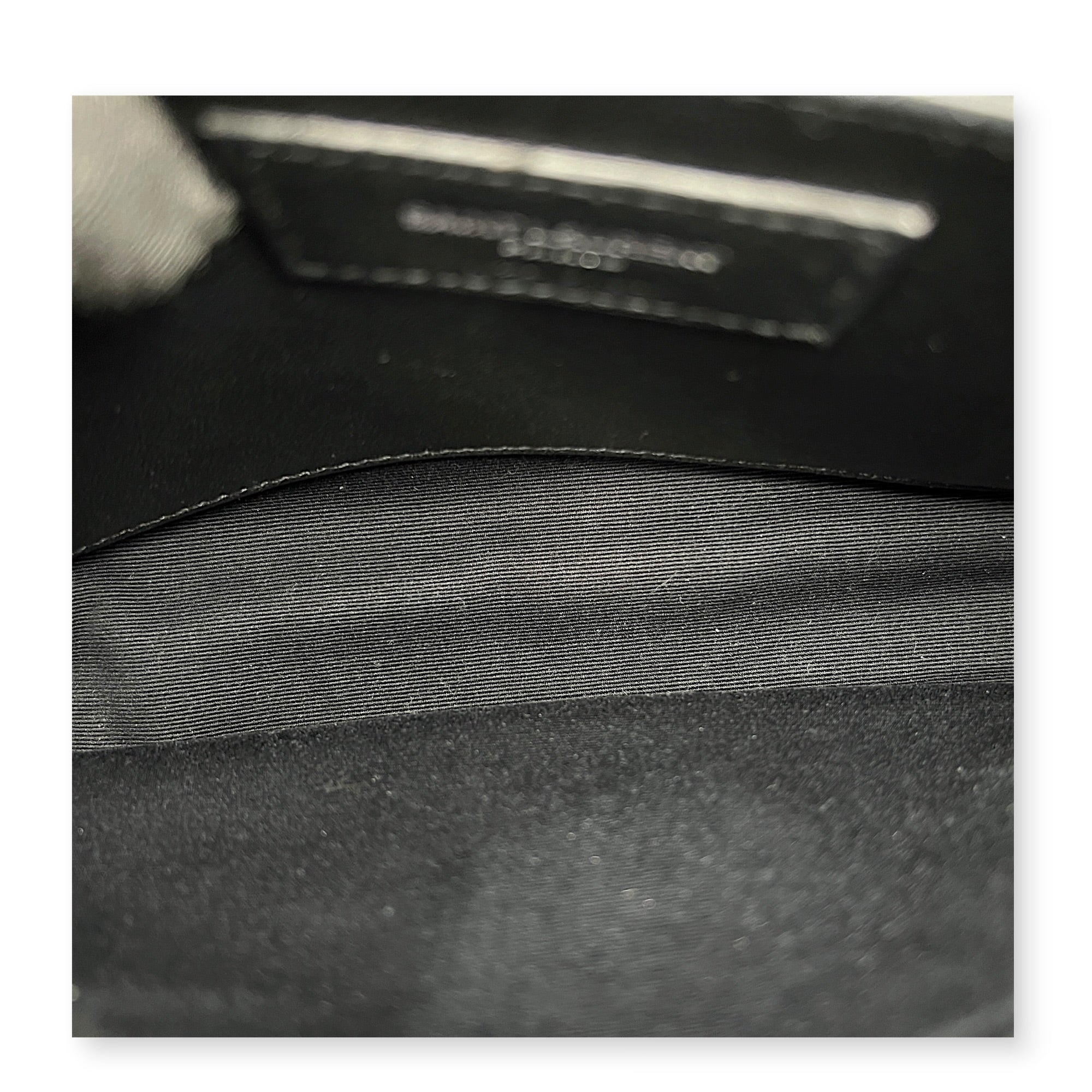 Loulou Shoulder Bag Black in Calfskin, Silver hardware