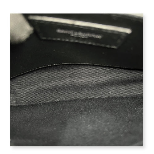 Loulou Shoulder Bag Black in Calfskin, Silver hardware