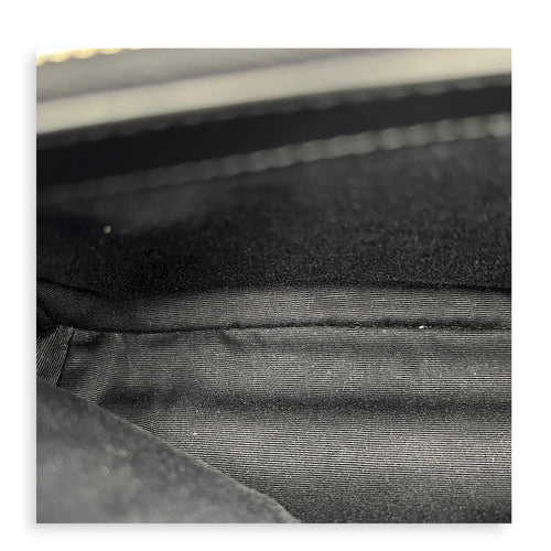 Loulou Shoulder Bag Black in Calfskin, Silver hardware