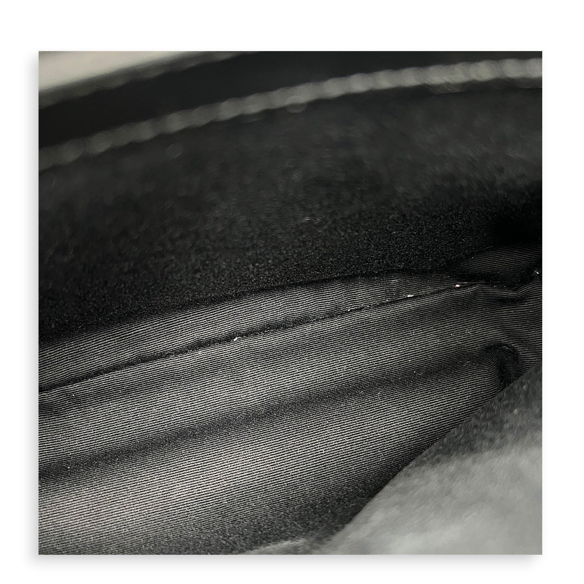 Loulou Shoulder Bag Black in Calfskin, Silver hardware