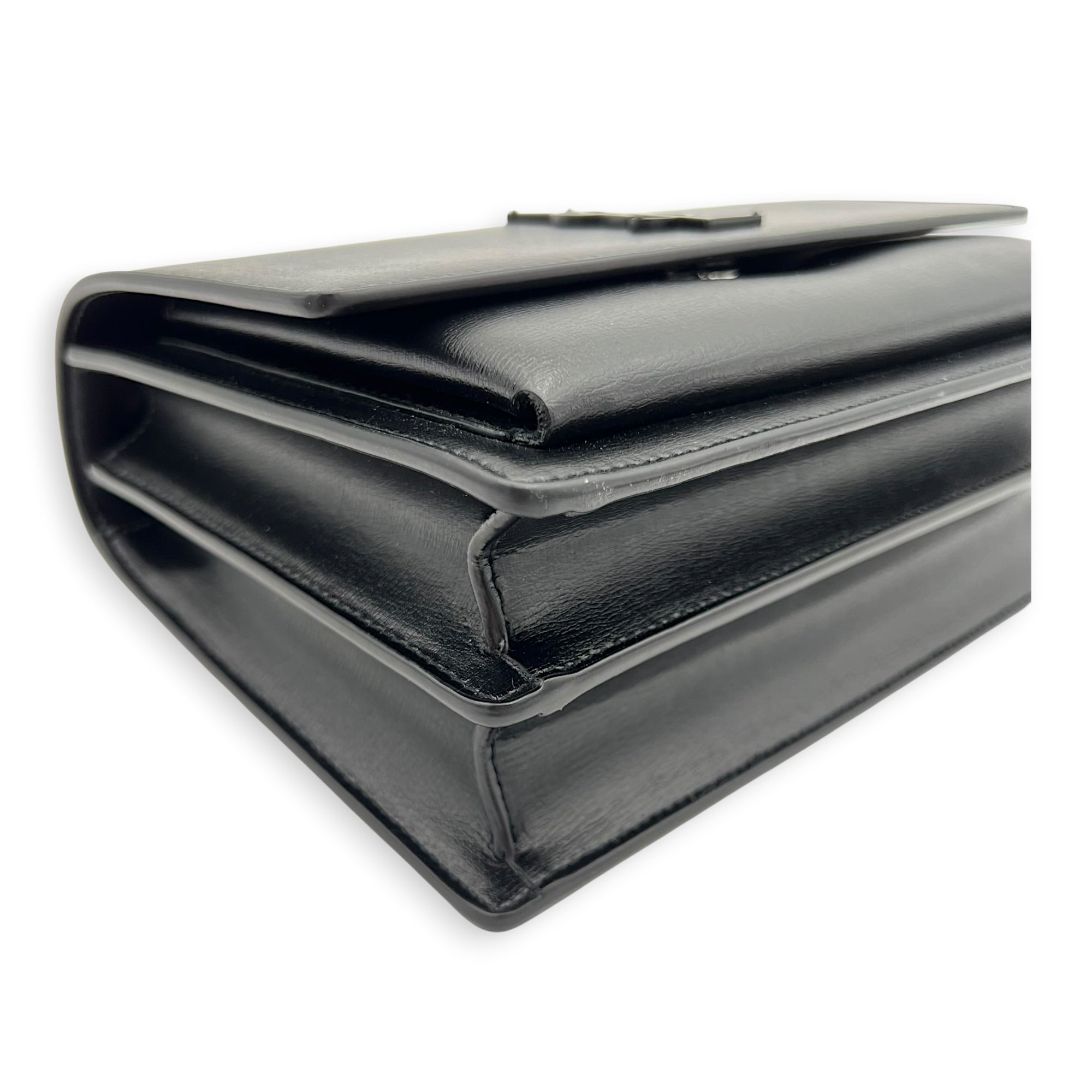Sunshine Shoulder Bag Black in Calfskin, Monochrome hardware