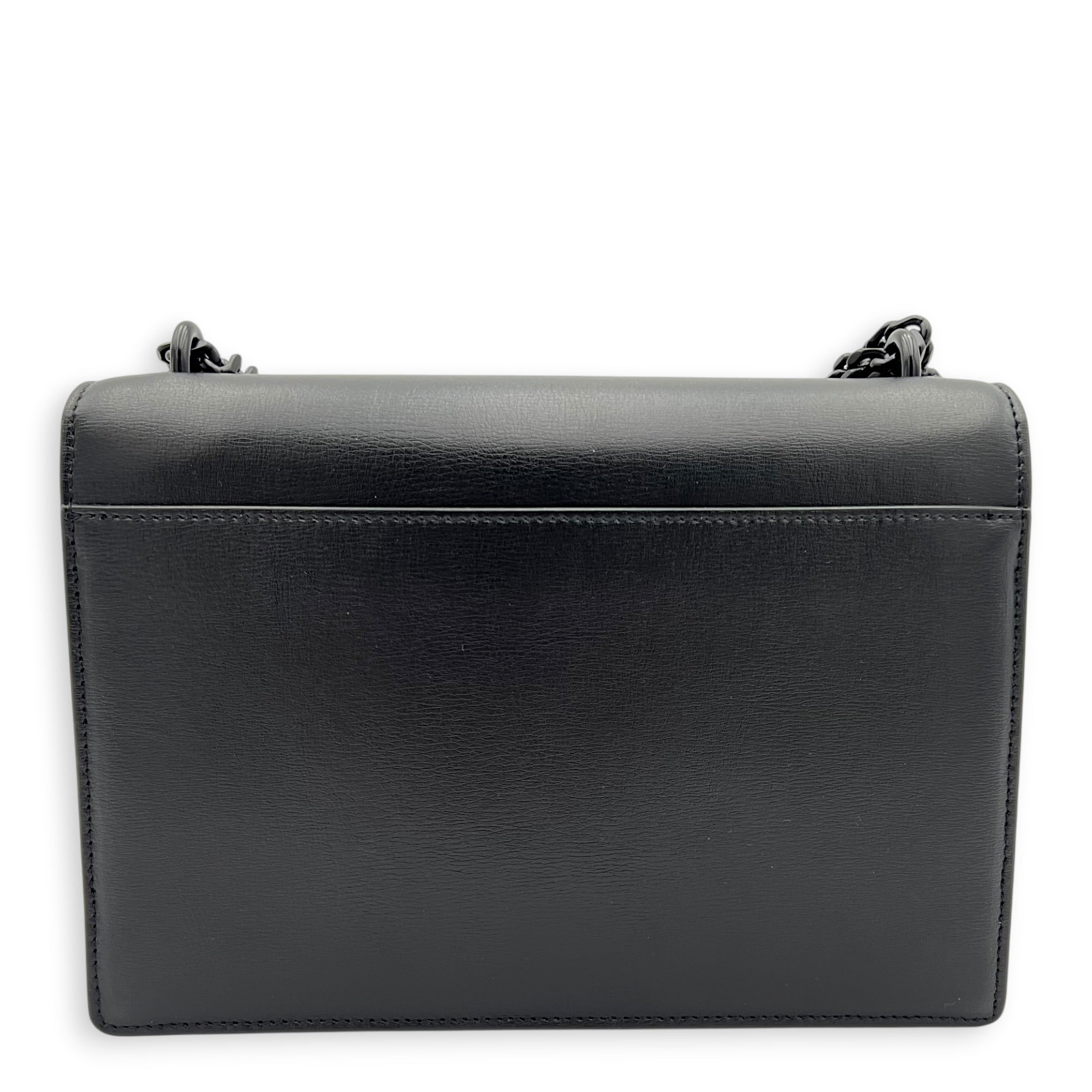 Sunshine Shoulder Bag Black in Calfskin, Monochrome hardware