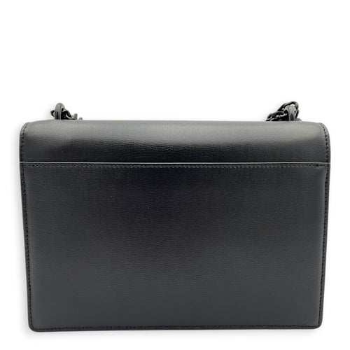 Sunshine Shoulder Bag Black in Calfskin, Monochrome hardware