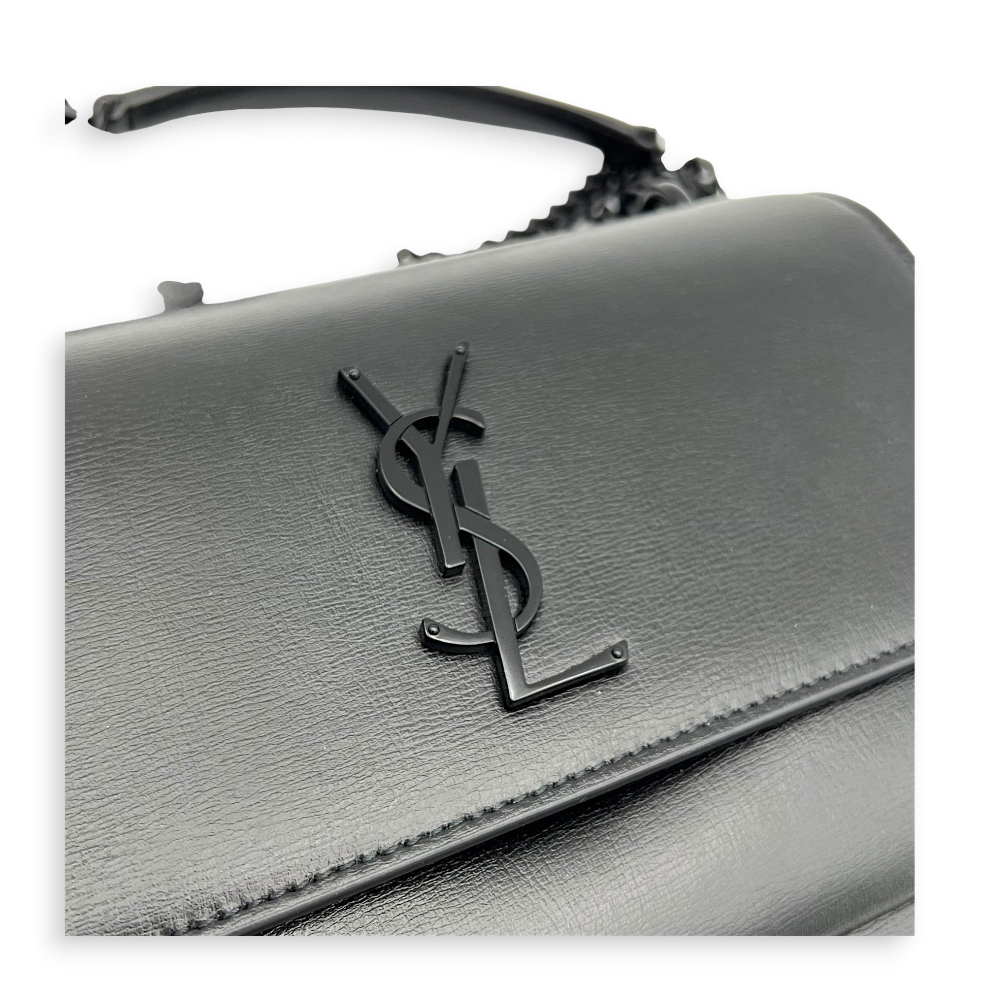 Sunshine Shoulder Bag Black in Calfskin, Monochrome hardware
