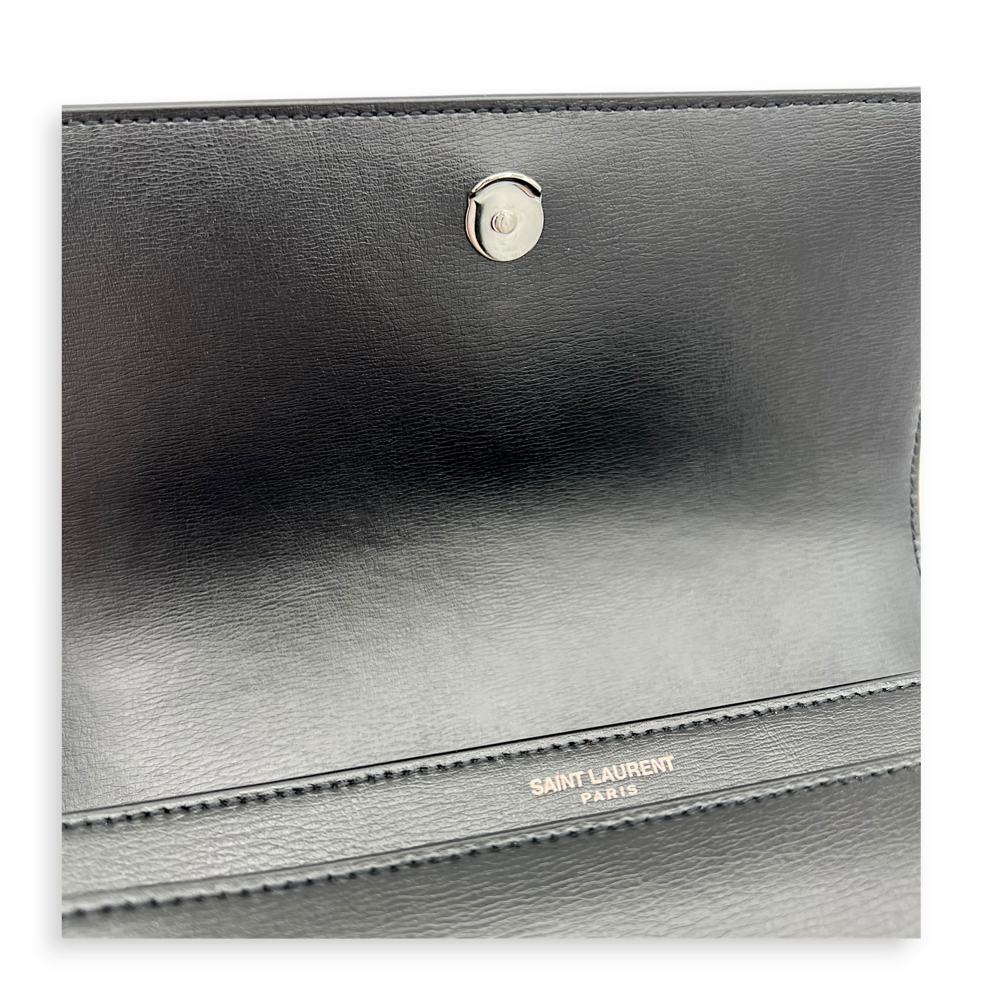 Sunshine Shoulder Bag Black in Calfskin, Monochrome hardware