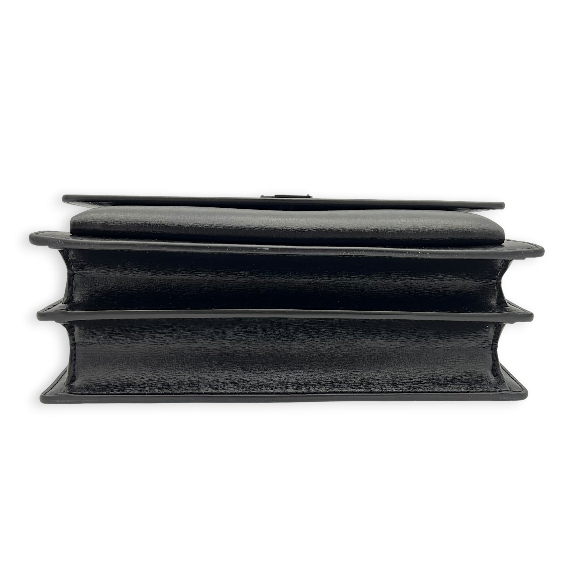 Sunshine Shoulder Bag Black in Calfskin, Monochrome hardware